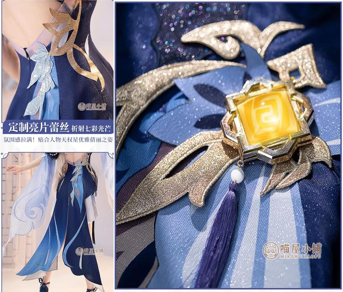 凝光 原神 コスプレセット原神 紗の幽蘭 コスプレ 猫屋小舗 原神 コスプレ 凝光 ギョウコウ 衣装 紗中幽蘭 新スキン